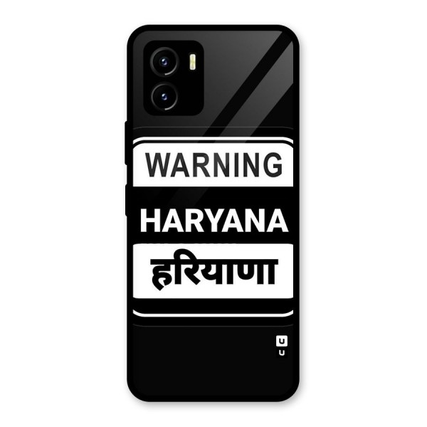 Warning Haryana Glass Back Case for Vivo Y15s