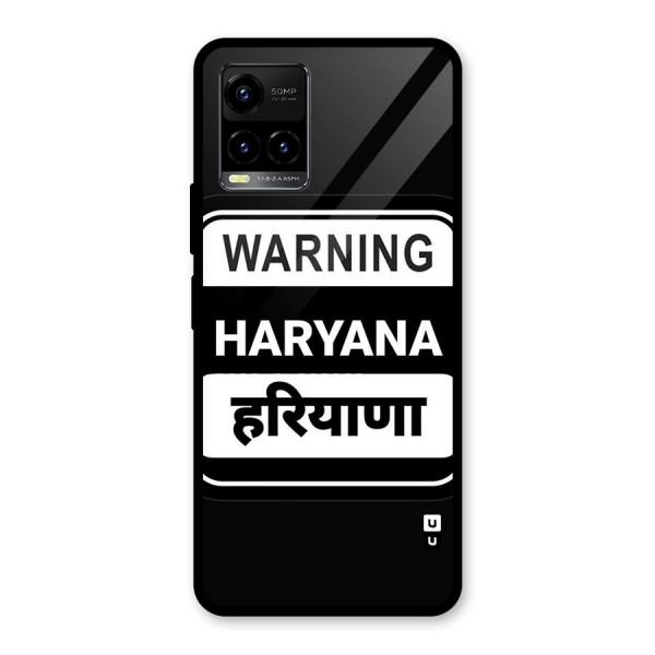 Warning Haryana Glass Back Case for Vivo Y21A