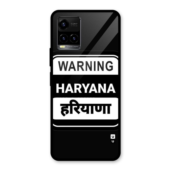 Warning Haryana Glass Back Case for Vivo Y21T