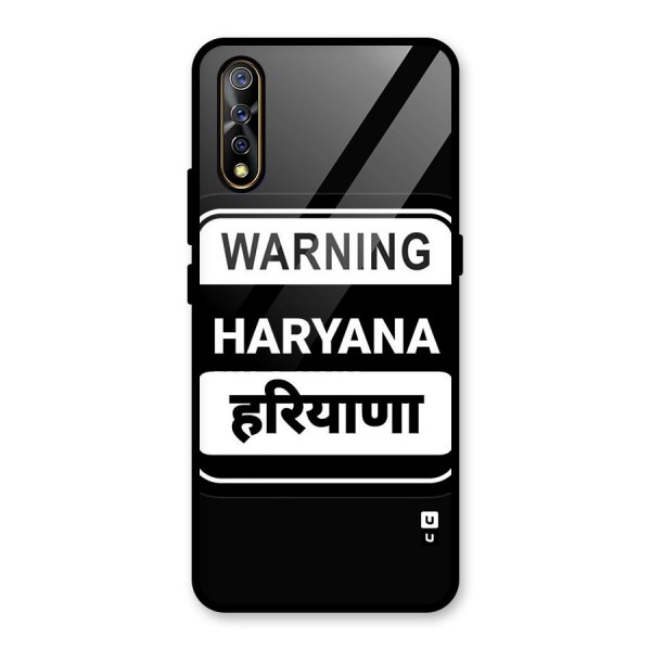 Warning Haryana Glass Back Case for Vivo Z1x