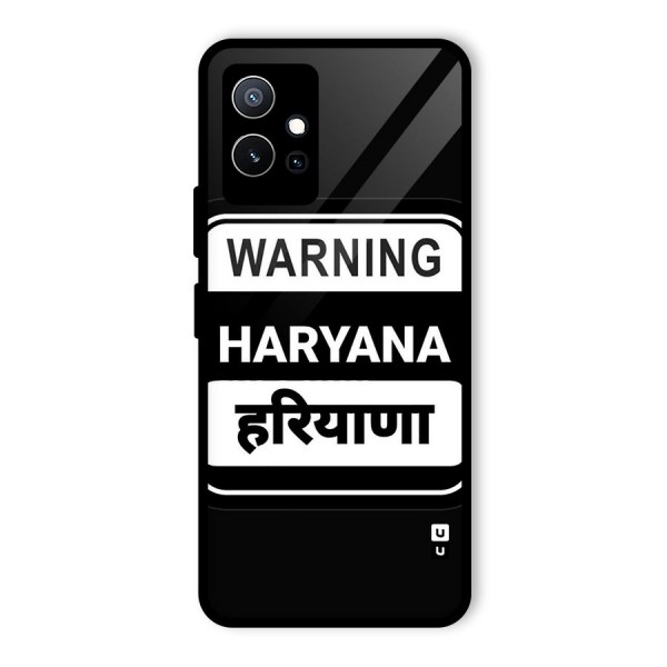 Warning Haryana Glass Back Case for Vivo iQOO Z6