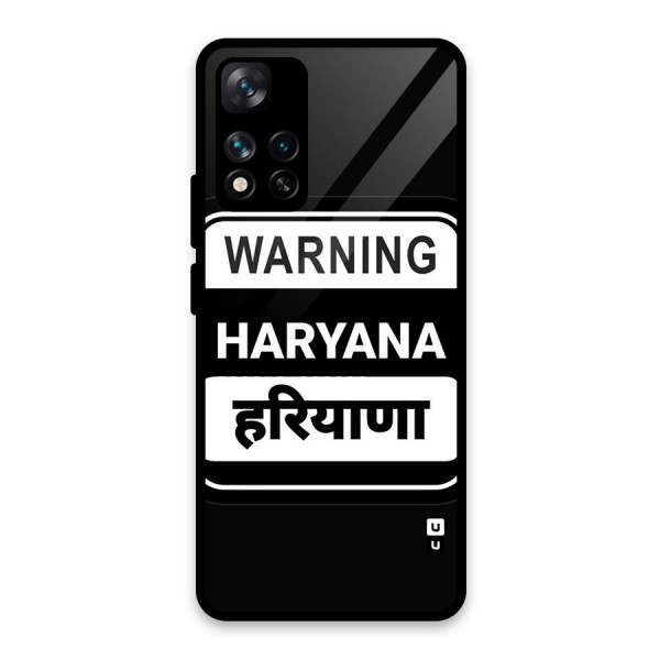 Warning Haryana Glass Back Case for Xiaomi 11i 5G