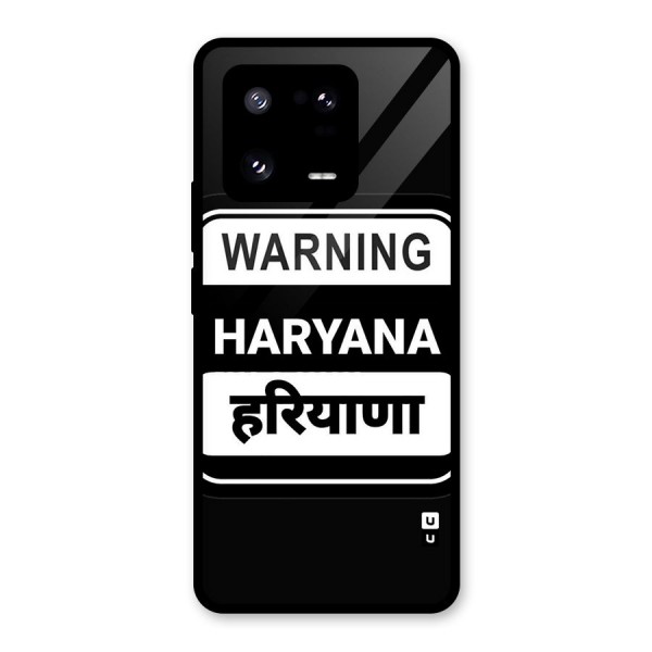 Warning Haryana Glass Back Case for Xiaomi 13 Pro