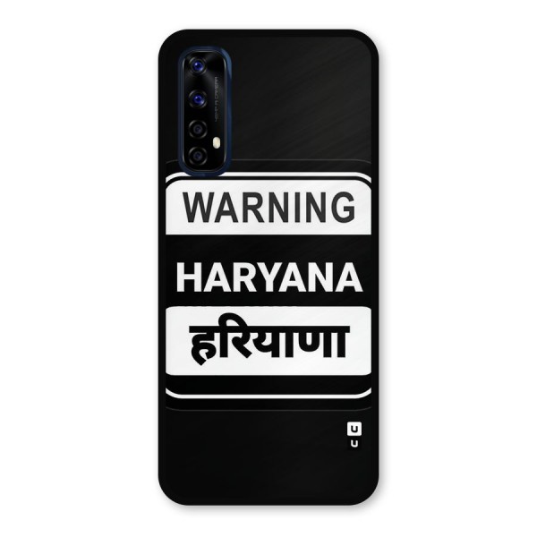 Warning Haryana Metal Back Case for Realme Narzo 20 Pro