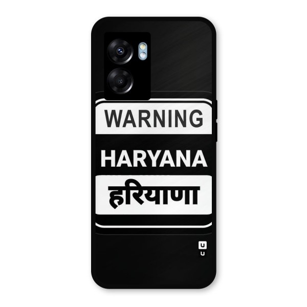 Warning Haryana Metal Back Case for Realme Narzo 50 5G