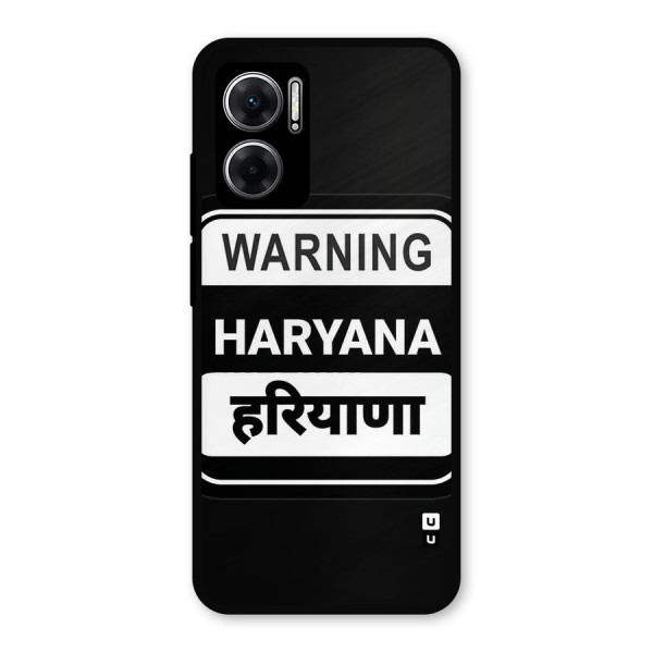 Warning Haryana Metal Back Case for Redmi 11 Prime 5G