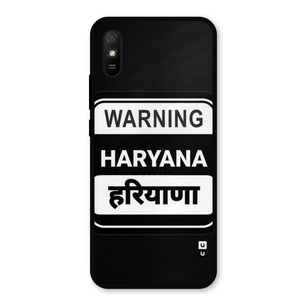 Warning Haryana Metal Back Case for Redmi 9i