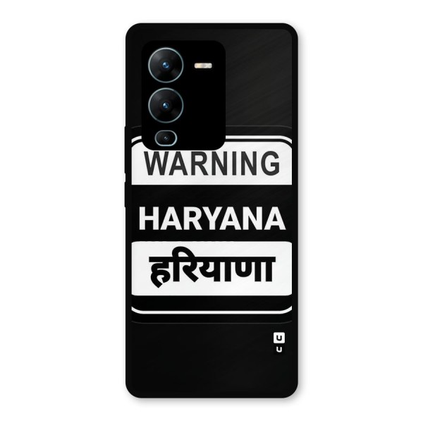 Warning Haryana Metal Back Case for Vivo V25 Pro