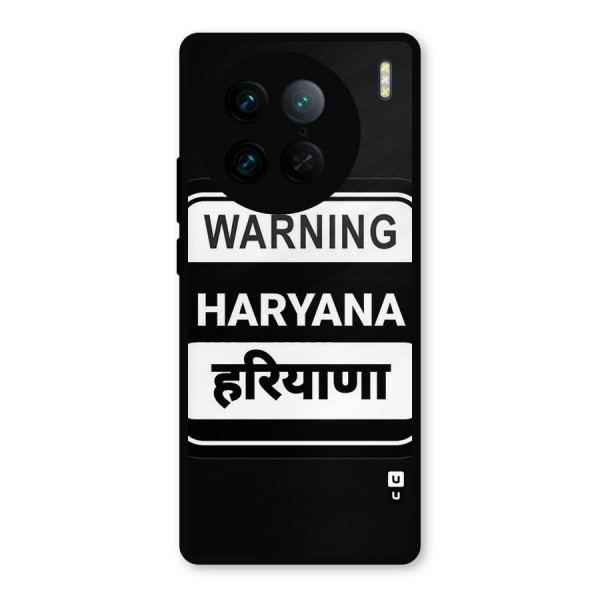 Warning Haryana Metal Back Case for Vivo X90 Pro