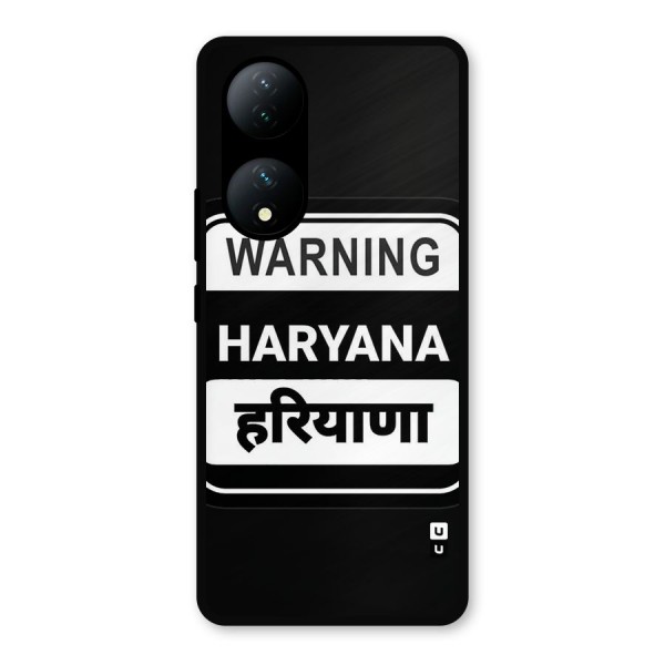 Warning Haryana Metal Back Case for Vivo Y100a