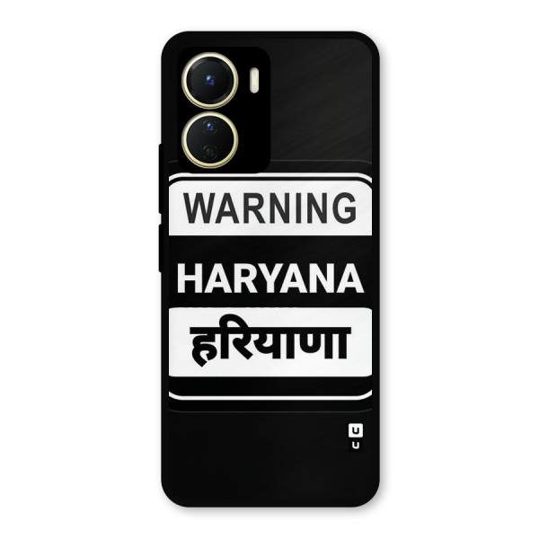 Warning Haryana Metal Back Case for Vivo Y16