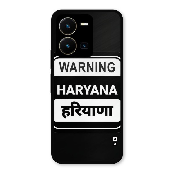 Warning Haryana Metal Back Case for Vivo Y35