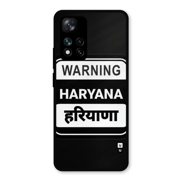 Warning Haryana Metal Back Case for Xiaomi 11i Hypercharge 5G