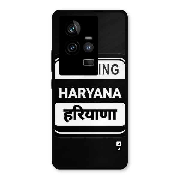 Warning Haryana Metal Back Case for iQOO 11 5G