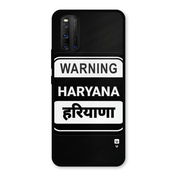 Warning Haryana Metal Back Case for iQOO 3