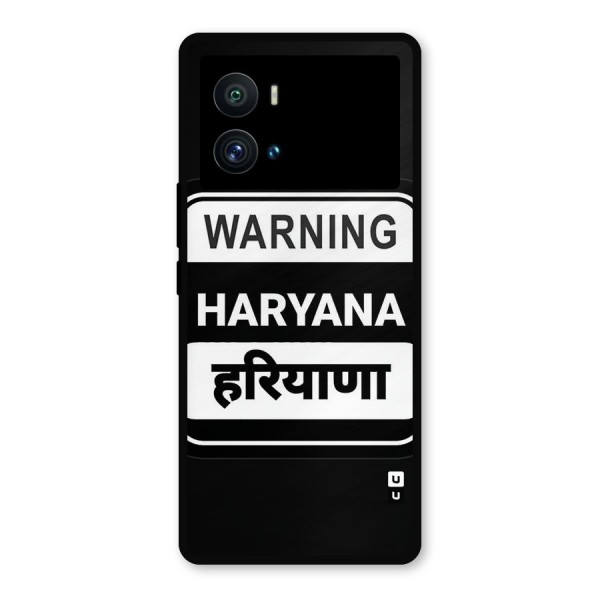 Warning Haryana Metal Back Case for iQOO 9 Pro