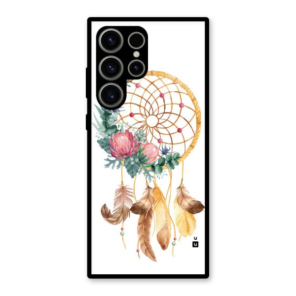 Watercolor Dreamcatcher Glass Back Case for Galaxy S23 Ultra