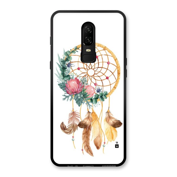 Watercolor Dreamcatcher Glass Back Case for OnePlus 6