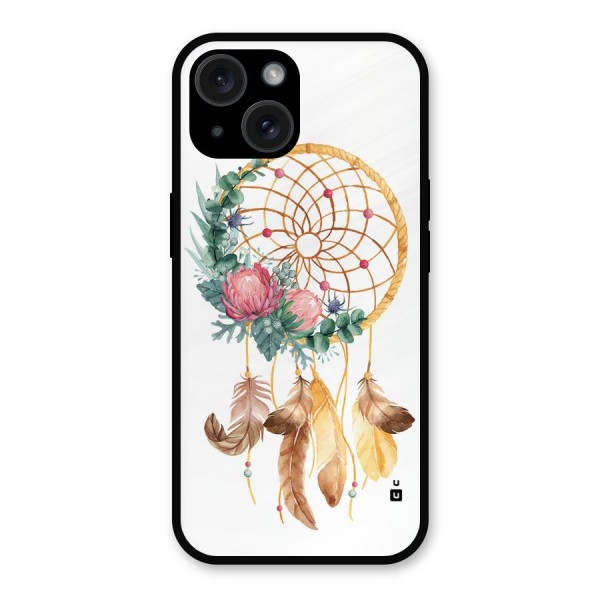 Watercolor Dreamcatcher Metal Back Case for iPhone 15