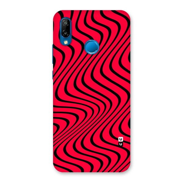 Waves Pattern Print Back Case for Huawei P20 Lite