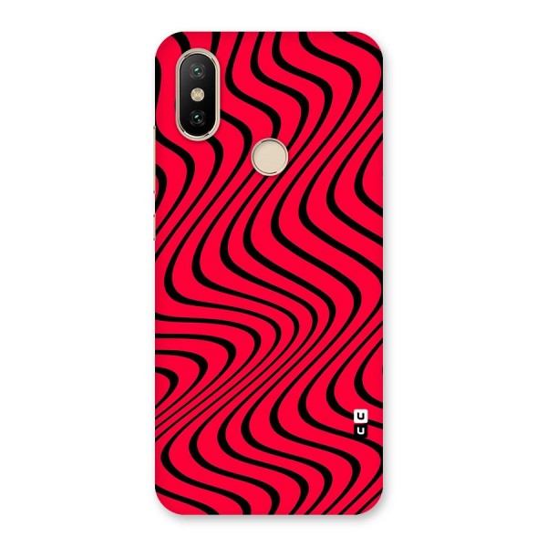 Waves Pattern Print Back Case for Mi A2