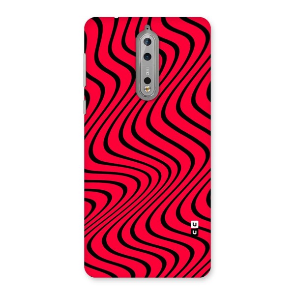 Waves Pattern Print Back Case for Nokia 8