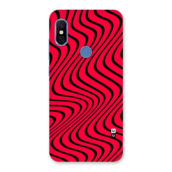 Waves Pattern Print Back Case for Redmi Note 6 Pro