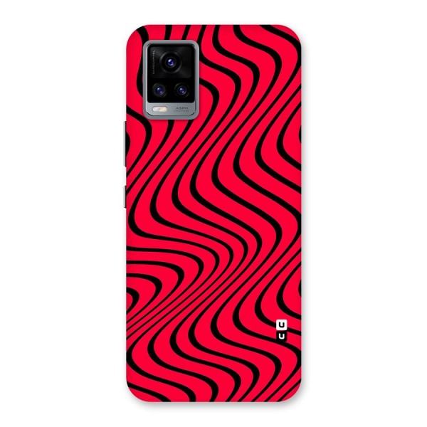 Waves Pattern Print Back Case for Vivo V20