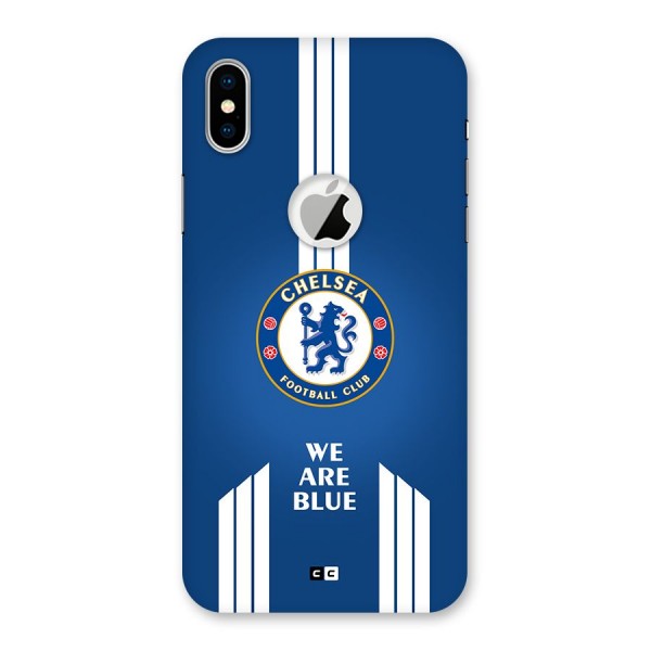 We Are Blue Back Case for iPhone XS Logo Cut