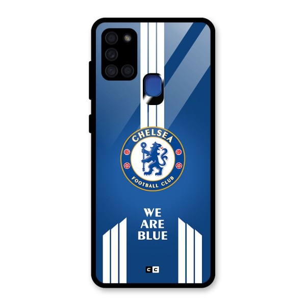 We Are Blue Glass Back Case for Galaxy A21s