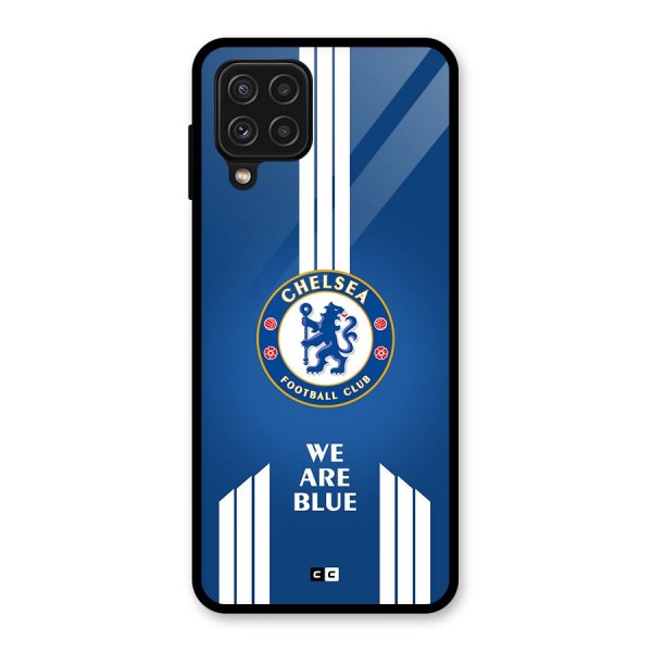 We Are Blue Glass Back Case for Galaxy A22 4G