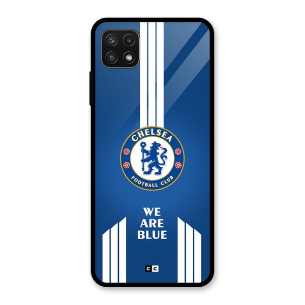 We Are Blue Glass Back Case for Galaxy A22 5G