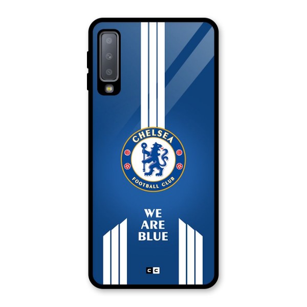 We Are Blue Glass Back Case for Galaxy A7 (2018)