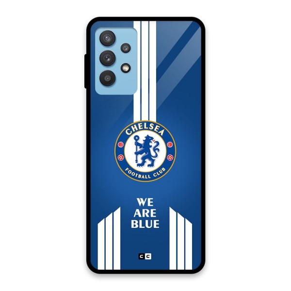 We Are Blue Glass Back Case for Galaxy M32 5G