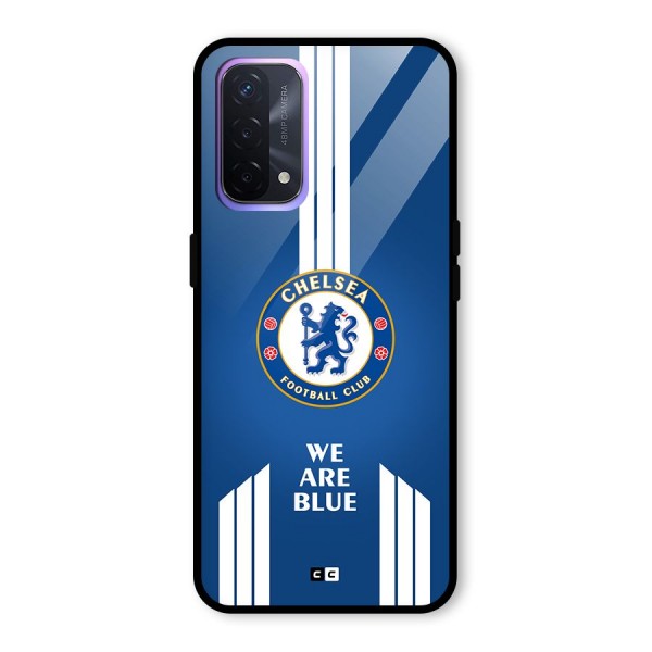 We Are Blue Glass Back Case for Oppo A74 5G