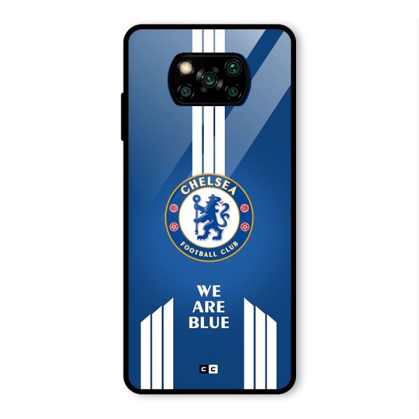 We Are Blue Glass Back Case for Poco X3 Pro