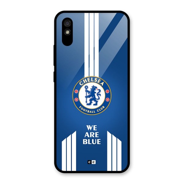 We Are Blue Glass Back Case for Redmi 9i