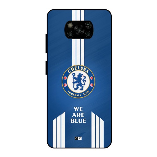 We Are Blue Metal Back Case for Poco X3