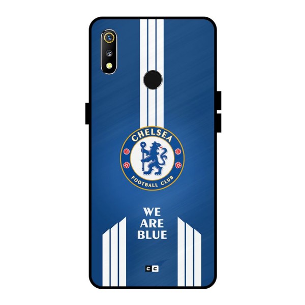 We Are Blue Metal Back Case for Realme 3i