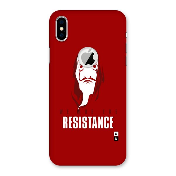 We Are Resistance Back Case for iPhone XS Logo Cut