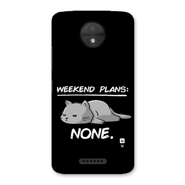 Weekend Plans None Back Case for Moto C