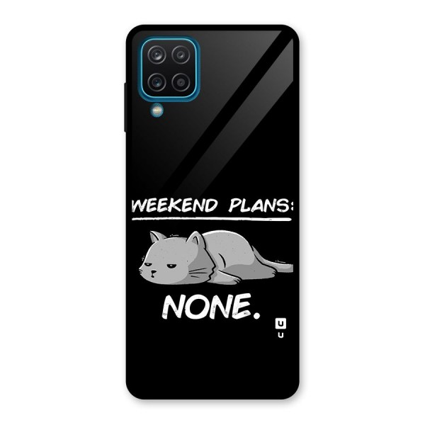 Weekend Plans None Glass Back Case for Galaxy A12