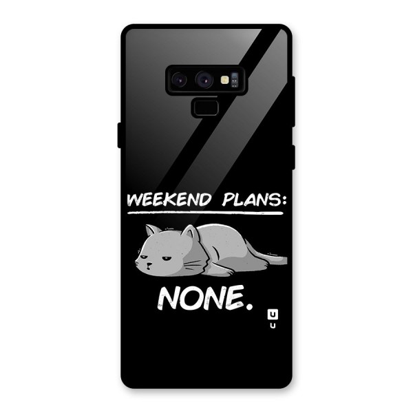 Weekend Plans None Glass Back Case for Galaxy Note 9