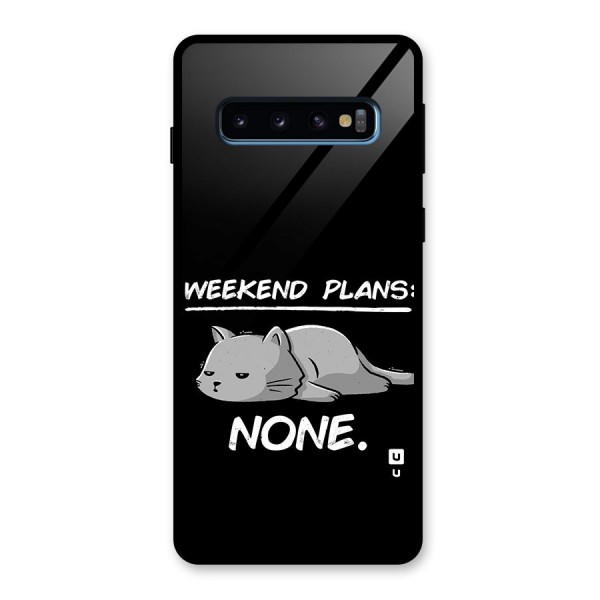 Weekend Plans None Glass Back Case for Galaxy S10