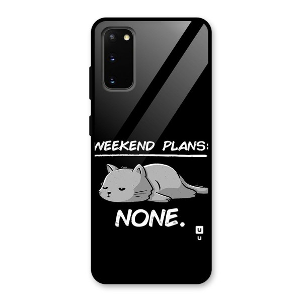 Weekend Plans None Glass Back Case for Galaxy S20