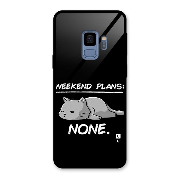 Weekend Plans None Glass Back Case for Galaxy S9