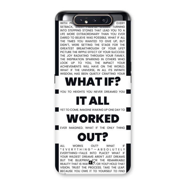 What If Back Case for Galaxy A80