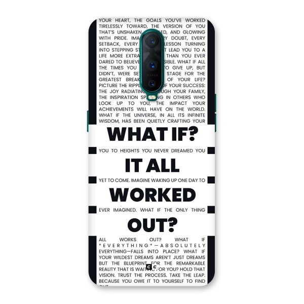 What If Back Case for Oppo R17 Pro