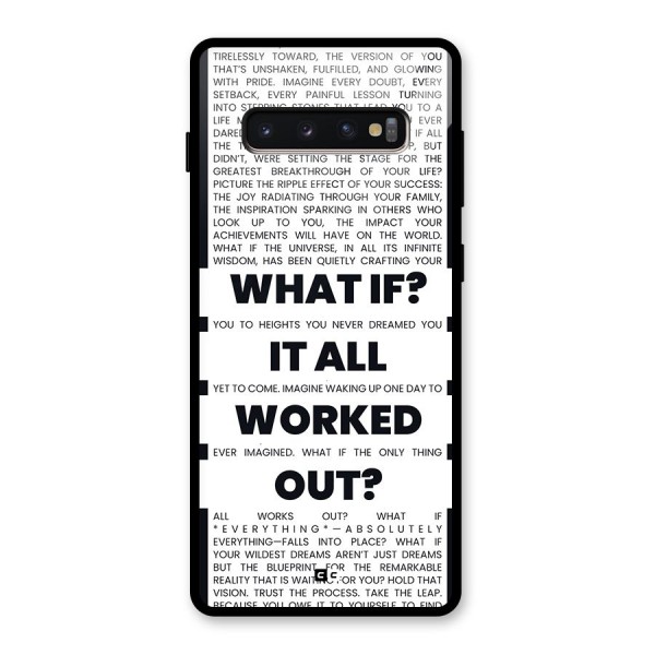 What If Glass Back Case for Galaxy S10 Plus