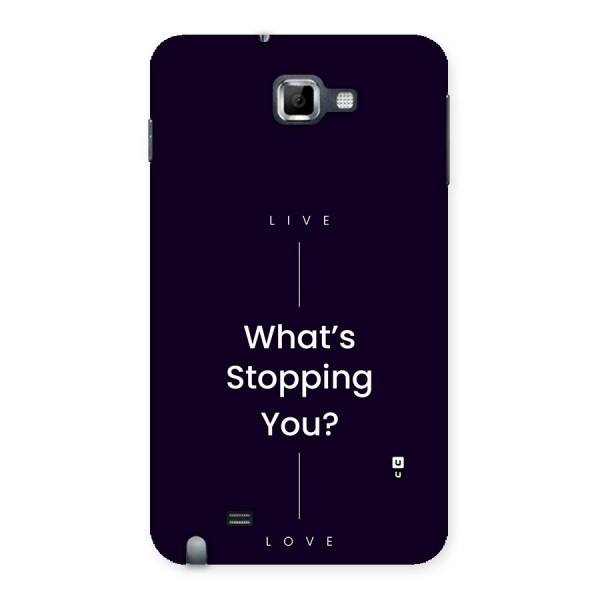 What Stopping You Back Case for Galaxy Note